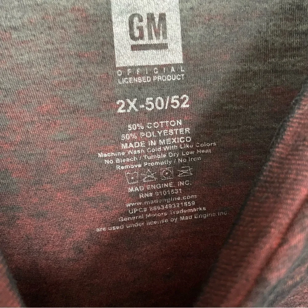 Men’s GM Chevrolet Burgundy & Black T-Shirt Size 2XL! - Picture 5 of 6